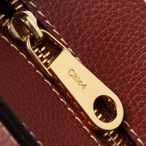 Chloe Sepia Brown Grained Leather Medium Darryl Hobo Bag - Picture 11 of 12